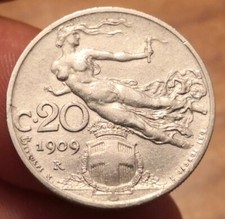 Moneta 20 Centesimi 1909