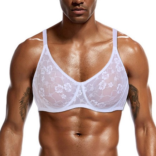 Reggiseno uomo ferretto pizzo - reggiseno,