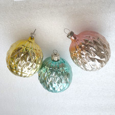 3 Palline Vintage Natale