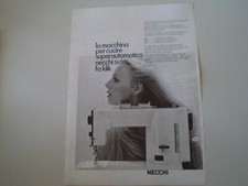 advertising Pubblicità 1975 MACCHINA PER CUCIRE NECCHI SUPERAUTOMATICA 565