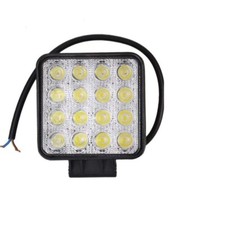 OCCASIONE FARO LUCE LED OFF ROAD FUORI STRADA JEEP QUADRATO 48W RICONDIZIONATO