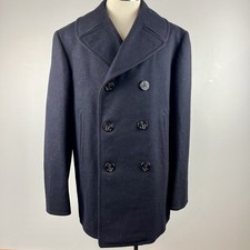 Giacca militare vintage anni 70 1973 US Navy Pea Coat 40R lana arruolata epoca Vietnam