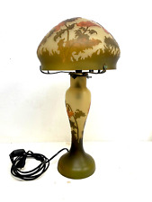 LAMPADA VINTAGE TABLE LAMP ABATJOUR ART NOUVEAU STILE Emile Gallé FUNGO 48cm/h