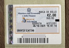 Marca da bollo 2 euro nuova 28