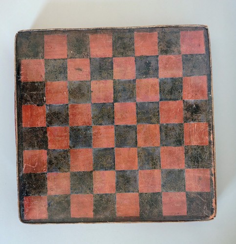 Scacchiera antica cuoio - scacchiera, in