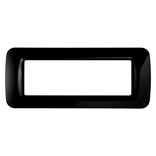 Placca coprinterruttori nero - placca,