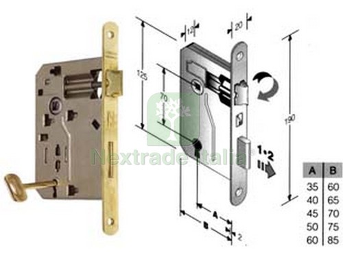 1pz serratura bussola - a,