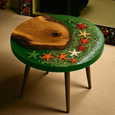 Tavolo stelle marine resina