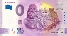 0€ ZERO EURO SOUVENIR BANCONOTA UFFICIALE ITALIA 2021 - CALABRIA