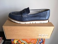 Mocassini Bata in vera pelle colore blu taglia 40