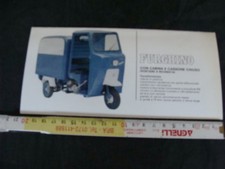 BROCHURE MOTO GUZZI FURGHINO CABINA CASSONE CHIUSO E APERTO MOTOCARRO OLD
