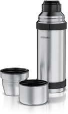 Thermos in Acciaio INOX SUS 304, Borraccia Termica 1 Litro, Thermos Caffè 1000Ml