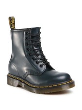 Dr.MARTENS 1460 Smooth Polacco Spazzolata Anfibio in Pelle Color BLU