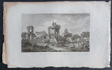 Stampa antica agrigento tempio