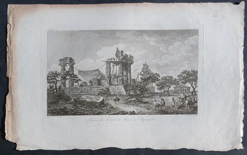 Stampa antica agrigento - , tempio