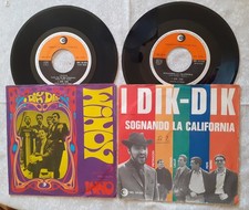 I DIK DIK: 2 DISCHI MONO 45 GIRI, RICORDI , TITOLI IN FOTO, V. INSERZIONE