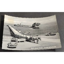 Cartolina Lacco Ameno (Ischia) - L'Arrivo del Piroscafo