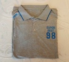 T-Shirt Maglietta UOMO Col. Grigio - Tg. 5XL Taglie Forti Cotone Estiva