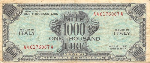Italy 1000 lire series - series, of