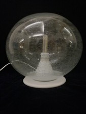Lampada da tavolo sfera in vetro trasparente con bolle