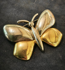 spilla vintage americana anni 60 a farfalla oro e argento  - vtg  brooch