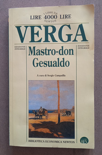 Libro romanzo mastro don - romanzo,