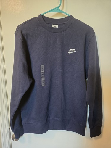 Felpa girocollo nike blu - felpa,