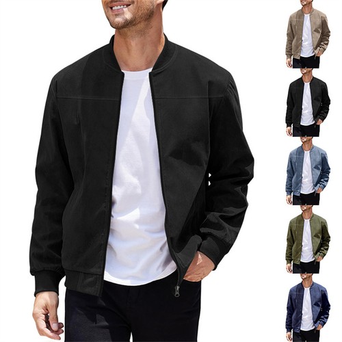 Bomber uomo scamosciato