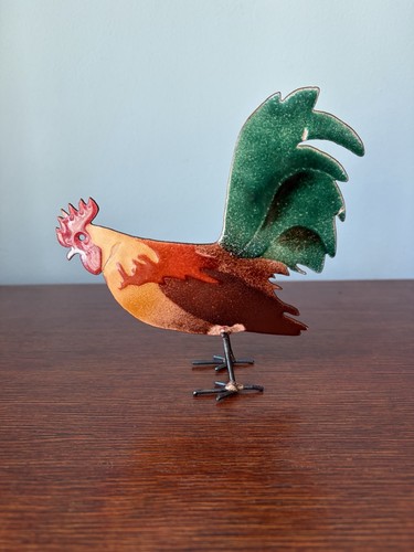 Scultura gallo vintage bovano - scultura,