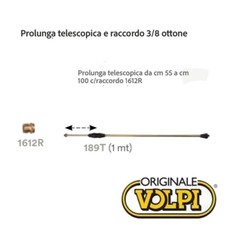 LANCIA ASTA TELESCOPICA PER POMPA SPALLA Zaino Volpi 189T C/Raccordo Ottone