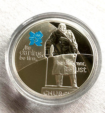 Regno Unito 5 sterline, 2010 XXX Giochi olimpici estivi. FONDO SPECCHIO RARA.