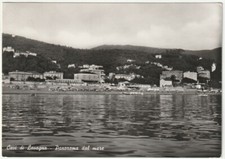 CAVI DI LAVAGNA - GENOVA - PANORAMA DAL MARE - VIAGG. 1955 -52238-