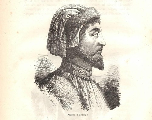 Stampa antica azzone visconti - antica,
