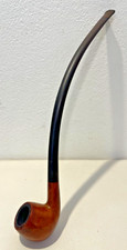 PIPA antica - firmata TV PIPE Genuine Briar - Fumata, vintage - Bocchino lungo