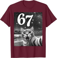 Cat Selfie with 67 Meme Funny Cats Graphic Design Unisex T-Shirt