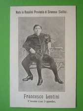 SICILIA : ROSOLINI (SR) CARTOLINA  FRANCESCO LENTINI , L'UOMO CON 3 GAMBE  BELLA