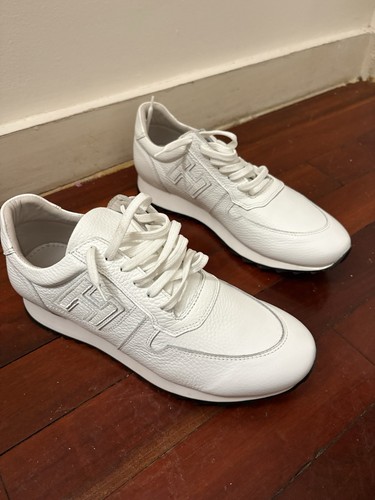 Hogan white leather sneakers - hogan,