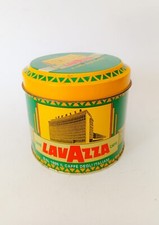 ♥ SCATOLA IN LATTA CILINDRICA CAFFè LAVAZZA VINTAGE PUBBLICITARIA BAR targa