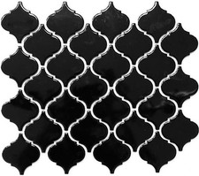 Mosaico nero lucido piattino