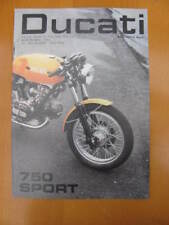 Motore tondo Ducati 750 GT e 750 Sport albero reale ristampa dal depliant originale 