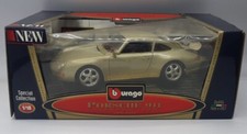 B Burago Bburago 1:18 Porsche 911 Carrera 1993 Gold Coll Grigia BOX Gd27