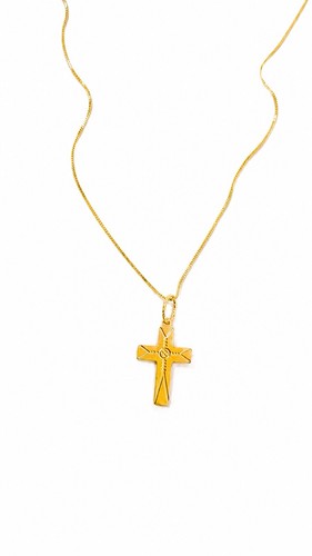 Collana con croce 45cm - collana, oro