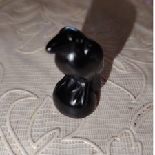 Collezione animali in pietra Corvo in ossidiana nera