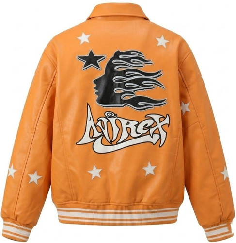 Avirex giacca pelle varsity - pelle,