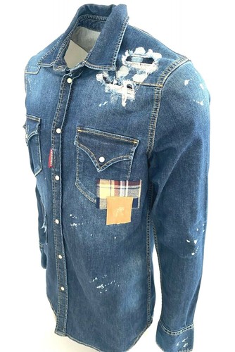 Camicia jeans uomo dsquared2 - camicia,