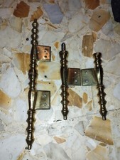 COPPIA VECCHI ANTICHI CARDINI CERNIERE IN OTONE PER MOBILI INFISSI PORTE 