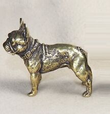 Statua animale bulldog ottone
