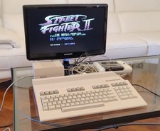 Commodore 128 C128 vintage computer con alimentatore registratore e cavi TESTATO