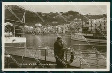 Napoli Capri Marina Grande Piroscafi Foto cartolina MX1170