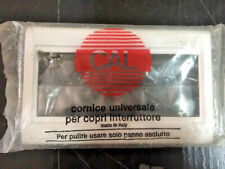 Placca bianca metallo cm 13x8 cornice copri interruttore prese elettriche CAL